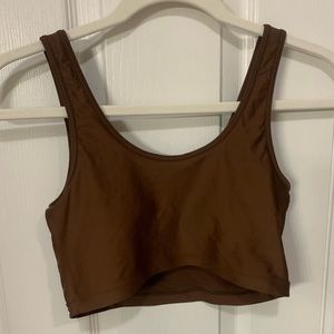 Abysse Chocolate Brown Sports Bra
